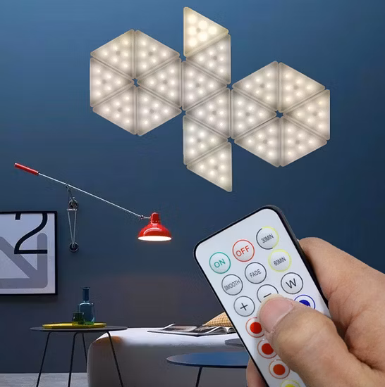 3 Lamp Indoor Decorative LED Wall Magnet Base Mount Night Lighting Set Battery Powered Touch Sensor Lamp with Remote Timing Setting Sensor Cabinet Light