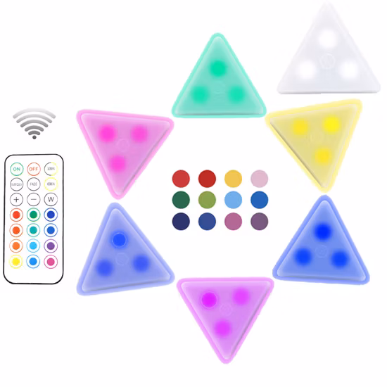 3 Lamp Indoor Decorative LED Wall Magnet Base Mount Night Lighting Set Battery Powered Touch Sensor Lamp with Remote Timing Setting Sensor Cabinet Light