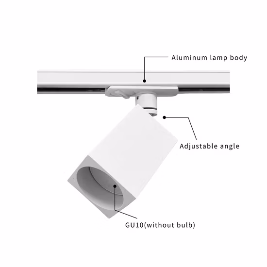 밝은 검정색/흰색 GU10 트랙 조명, 스포트라이트, 트랙 램프, 가정용 스포트 라이트, 상점, 상점, 쇼룸 등