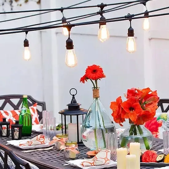 태양열로 구동되는 야외 크리스마스 조명 1200W 태양광 정원 조명