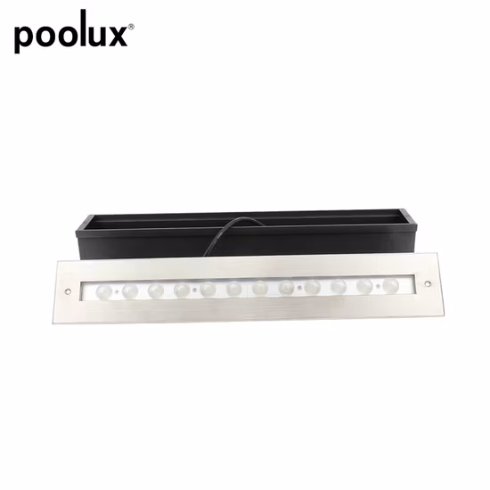2022 Poolux Inground 9W 18W 36W 72W 12V IP67 옥외 선형 LED 계단 단계 매립 조명